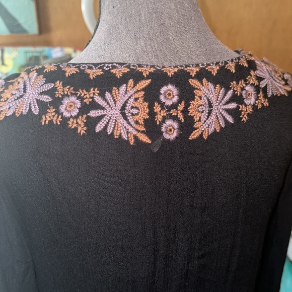 Free People Embroidered Boho High Low Long Maxi Dress Small - Picture 6 of 6